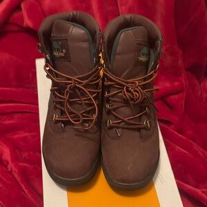 Timberland Kid’s Medium Brown Nubuck Field Lace-Up Boots